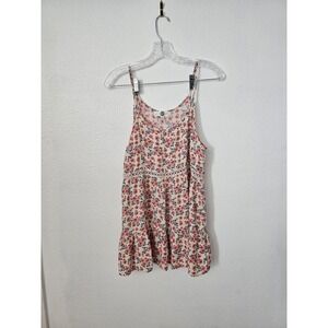 Wall Flower Tiered Spaghetti Strap Floral Blouse‎ Women's Size XL